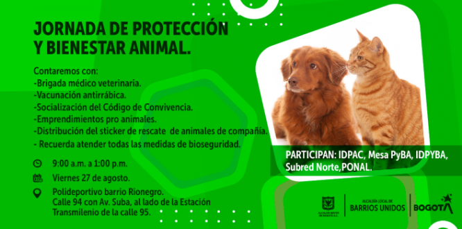 Jornada de Protección y Bienestar Animal en Barrios Unidos
