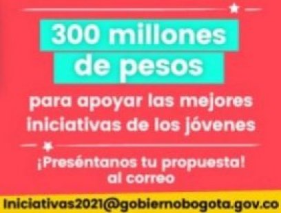 $300 millones para impulsar proyectos de jóvenes de Bogotá