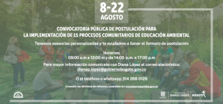 Convocatoria Pública -Implementación de 15 Procesos Comunitarios de Educación Ambiental - PROCEDAS- en Barrios Unidos